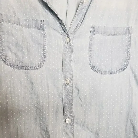 Rails| Carter Light Vintage Polka Dot Chambray - Picture 6 of 13